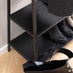 Seaton Black Shelving Rail with 2 Shelves
