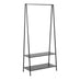 Seaton Black Shelving Rail with 2 Shelves