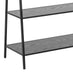 Seaton Black Shelving Rail with 2 Shelves