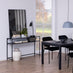 Seaton Black Open Shelf Console Table