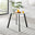 Seattle Square Glass and Black Metal 2-4 Seater Dining Table