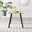 Seattle Square Glass and Black Metal 2-4 Seater Dining Table