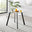 Seattle Glass and Black Leg Square Dining Table & 4 Grey Milan Black Leg Chairs