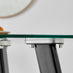 Seattle Square Glass and Black Metal 2-4 Seater Dining Table