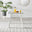 Seattle Square Glass and White Metal 2-4 Seater Dining Table