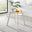 Seattle Square Glass and White Metal 2-4 Seater Dining Table