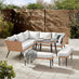 Seychelles Beige Rattan 9 Seat Corner Sofa Garden Dining Set
