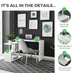 Siena White High Gloss Rotating Desk