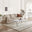 Skye Rectangular White Marble Glass and Metal Coffee Table