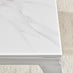 Skye Rectangular White Marble Glass and Metal Coffee Table