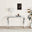 Skye White Marble Glass and Metal Console Table