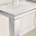 Skye White Marble Glass and Metal Console Table