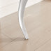 Skye White Marble Glass and Metal Console Table
