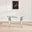 Skye Round White Marble Glass and Metal 6 Seater Dining Table