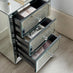 Stella 3 Drawer Crushed Diamond Mirrored Bedside Table