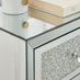 Stella 3 Drawer Crushed Diamond Mirrored Bedside Table