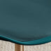 2x Stockholm Scandi Teal Faux Leather and Wood Dining Chairs