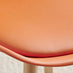 2x Stockholm Scandi Orange Faux Leather and Wood Dining Chairs