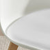 2x Stockholm Scandi White Faux Leather and Wood Dining Chairs