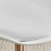 2x Stockholm Scandi White Faux Leather and Wood Dining Chairs
