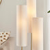 Suri White and Brass 3 Lamp Standing Floor Lamp