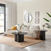 Sutton Round Black Veneer Wood Coffee Table