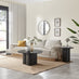 Sutton Round Black Veneer Wood Coffee Table