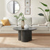 Sutton Round Black Veneer Wood Coffee Table