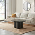 Sutton Round Black Veneer Wood Coffee Table