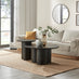 Sutton Round Black Veneer Wood Coffee Table