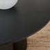 Sutton Round Black Veneer Wood Coffee Table