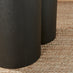 Sutton Round Black Veneer Wood Coffee Table