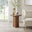 Sutton Walnut Veneer Wood Round Side Table