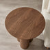 Sutton Walnut Veneer Wood Round Side Table