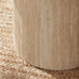 Sutton Beige Travertine Stone Veneer Oval Coffee Table