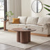 Sutton Round Walnut Veneer Wood Coffee Table