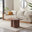 Sutton Round Walnut Veneer Wood Coffee Table