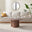 Sutton Round Walnut Veneer Wood Coffee Table