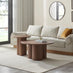 Sutton Round Walnut Veneer Wood Coffee Table