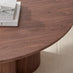 Sutton Round Walnut Veneer Wood Coffee Table