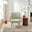 Sylvie Accent Chair Green and Cream Stripe Oak Effect Legs