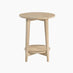 Tacoma Round White Oak Wood Side Table