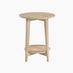 Tacoma Round White Oak Wood Side Table