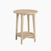 Tacoma Round White Oak Wood Side Table
