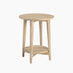 Tacoma Round White Oak Wood Side Table