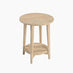 Tacoma Round White Oak Wood Side Table