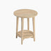Tacoma Round White Oak Wood Side Table