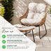 Tahiti Beige Rattan Indoor / Outdoor Chair with Footstool