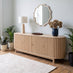 Tam Oak Wood Effect 4 Door Large Storage TV Stand