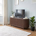 Tam Walnut Wood Effect 2 Door Storage TV Stand